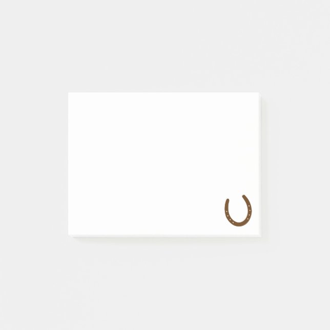 Brown Lucky Horseshoe Post-it Block (Framsida)