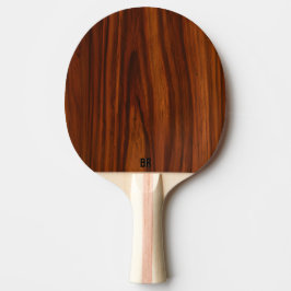 Brown Mahogany Wood Struktur Monogram Pingisracket