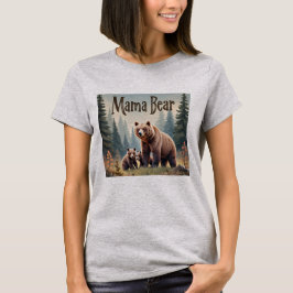 Brown Mamma Bear Unge Forest Mors dag T-shirt