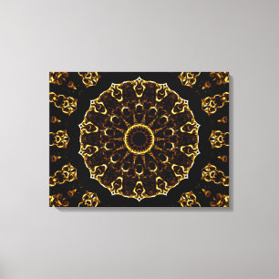 Brown Mandala Canvastryck