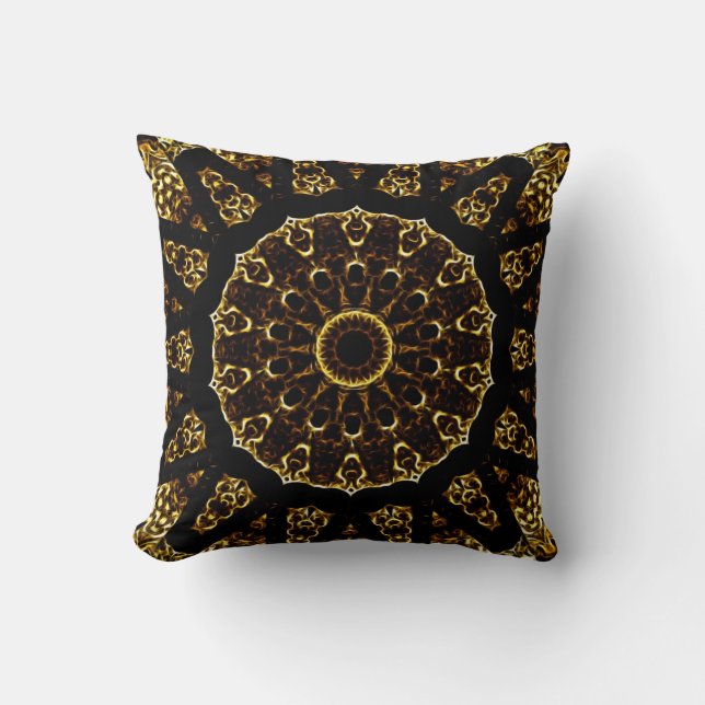 Brown Mandala Dekorativ kudde (Framsida)