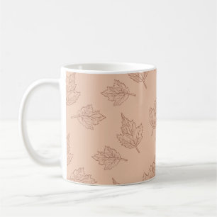 Brown Maple Löv Rustic Y2K Höst & vintertid Kaffemugg