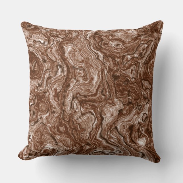 Brown Marble abstrakt Kudde (Framsida)
