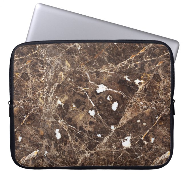 Brown Marble Stone Mönster Laptop Fodral (Framsidan)