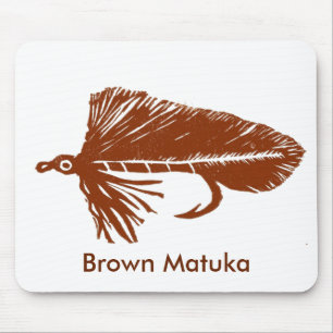 "Brown Matuka" Classic Trout Fly Mousepad Musmatta