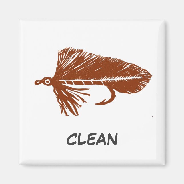 "Brown Matuka" Dish Washer Status Magnet (Framsidan)
