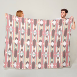 Brown, Mauve & Grönt Aztec, sydvästra Ull Fleecefilt