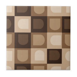 Brown Modern Boho Arch Geometric Aztec Mönster Kakelplatta