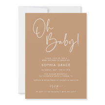 Brown Modern Boho Gender Neutral Baby Shower