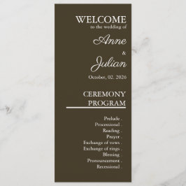 Brown Modern Minimalist Bridal Program QR Code