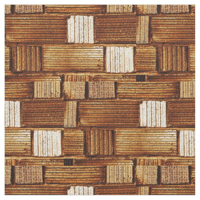 Brown Mönster Fabric Tyg (Närbild)