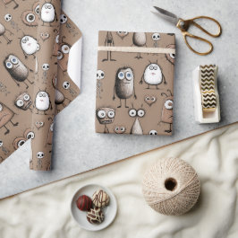 Brown Monsters Presentpapper