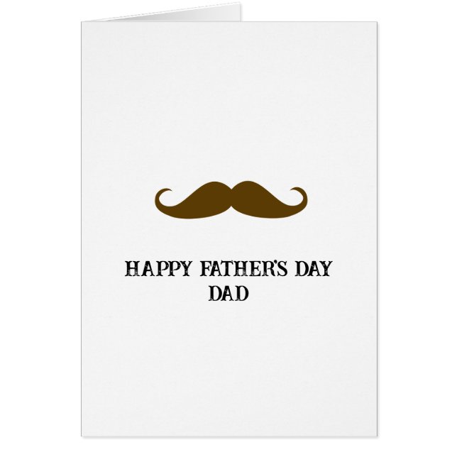 Brown Mustache Fars dag OBS Kort (Framsidan)
