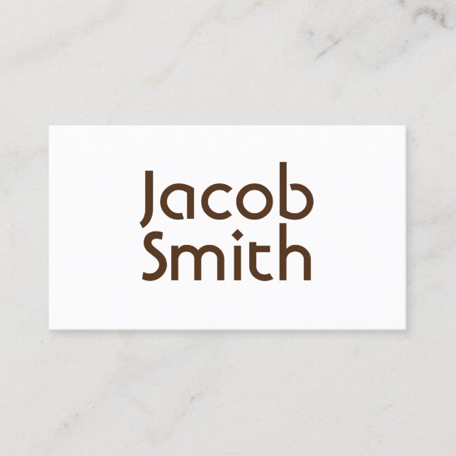 Brown Mystoppskrivare Visitkort (Framsida)