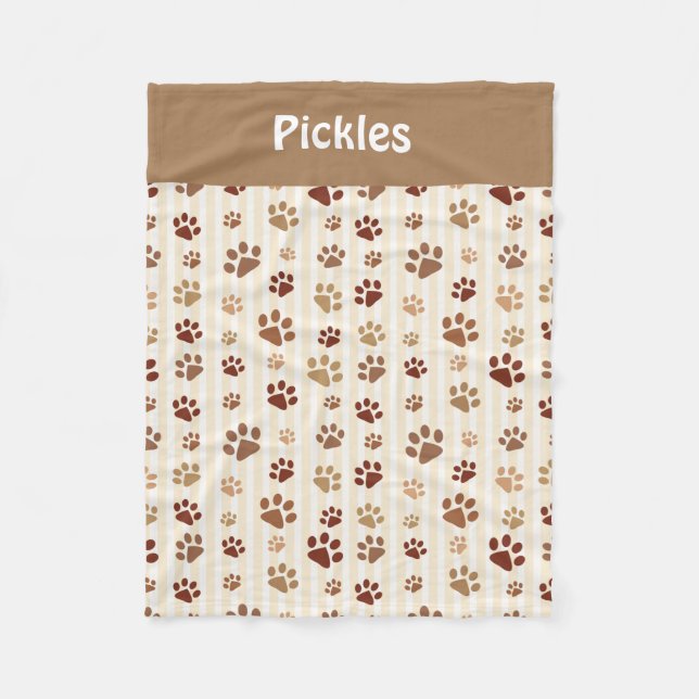 Brown n’ Tan Hund Tass Fleece Blanket (Framsidan)
