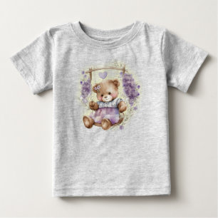 Brown Nalle Swinging Lavender Dress T Shirt
