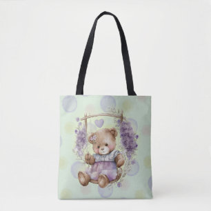 Brown Nalle Swinging Lavender Dress Tygkasse