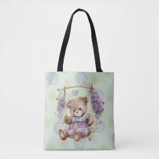 Brown Nalle Swinging Lavender Dress Tygkasse