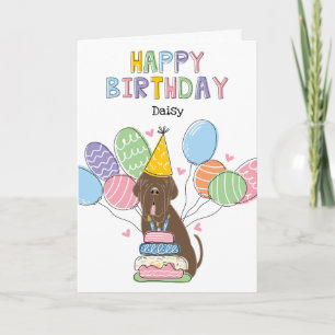 Brown Neapolitan Mastiff Birthday Kort