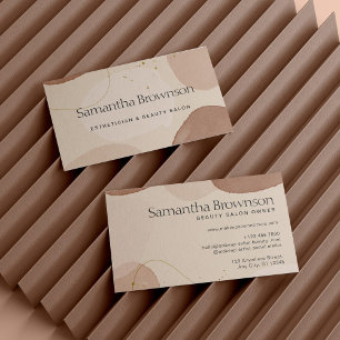 Brown Neutralt Beige geometric Stone Visitkort