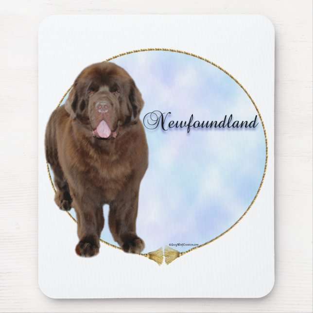 Brown Newfoundland Porträtt Musmatta (Framsidan)