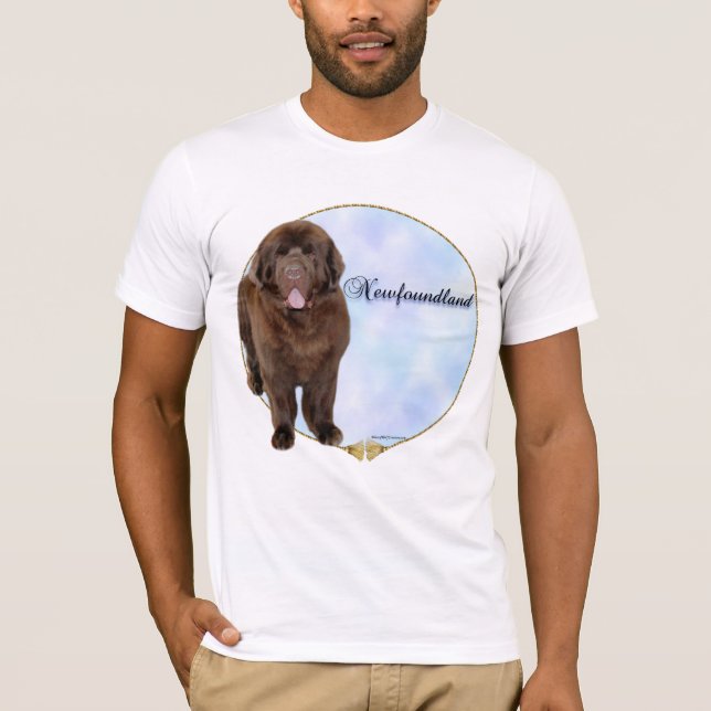 Brown Newfoundland Porträtt T-shirt (Framsida)