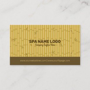 Brown och Beige Bamboo Wood Background Visitkort
