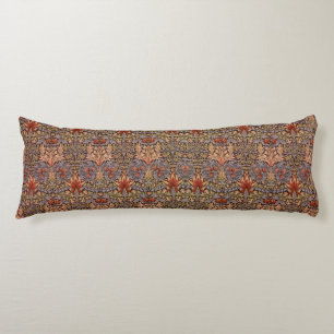 Brown och Beige Blommigt William Morris Medway Kroppskudde