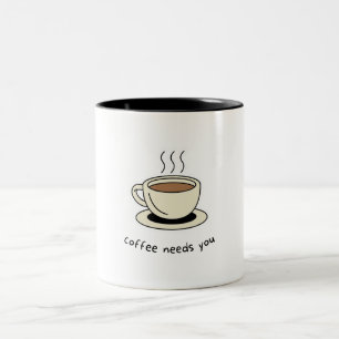 Brown och Beige Simple Coffee Mugg