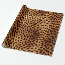 Brown och Black Cheetah Animal print Presentpapper