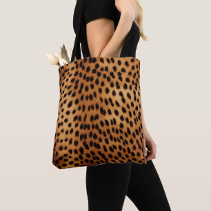 Brown och Black Cheetah Animal print Tygkasse
