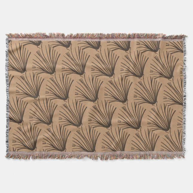 Brown och Black Rustic Filt (Framsidan)