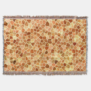 Brown och Cream Cobpled Patchwork Terrazo Mönster Filt