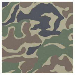Brown och Grönt Camo MilitärFabric Tyg