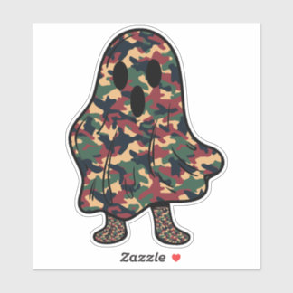 Brown och Grönt Ghost i Camouflage Klistermärken
