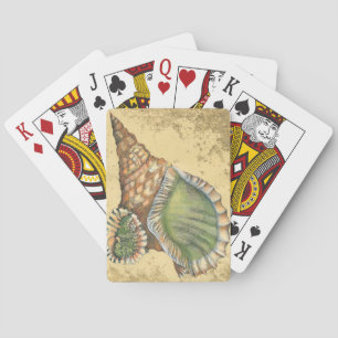 Brown och Grönt Seashell Spel Kort