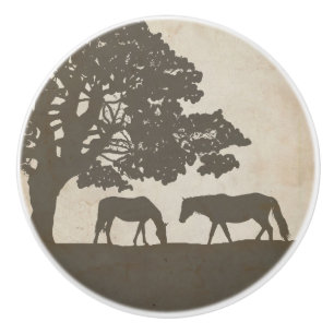 Brown och Ivory Vintage Horse Farm Bröllop Knopp