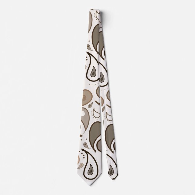 Brown och Khaki Paisley Design Slips (Framsida)