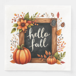 BROWN OCH ORANGE FALLER ÖPPNA TEMADE OBJEKT PAPPERSSERVETT