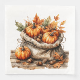 BROWN OCH ORANGE FALLER ÖPPNA TEMADE OBJEKT PAPPERSSERVETT