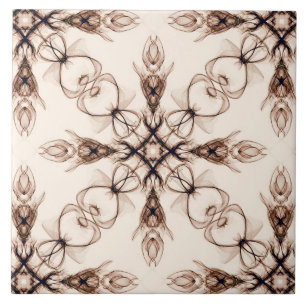 Brown och Sepia Woodland Fantasy Art Kakelplatta
