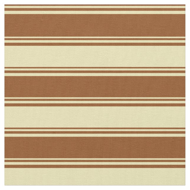Brown och Tan Lining Mönster Tyg (Närbild)