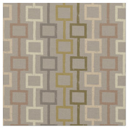 Brown och Tan Retro 1970-talet Geometric Mönster Tyg
