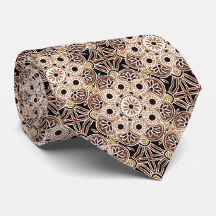 Brown och taupe boho Necktie Slips