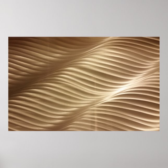 BROWN- OCH VITSTRIPED-TEXTIL POSTER (Framsidan)