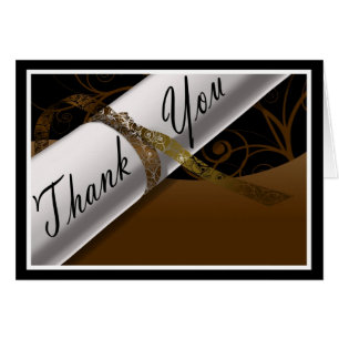 Brown och White Diploma OBS Kort