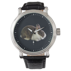 Brown och White Dutch Rabbit Armbandsur