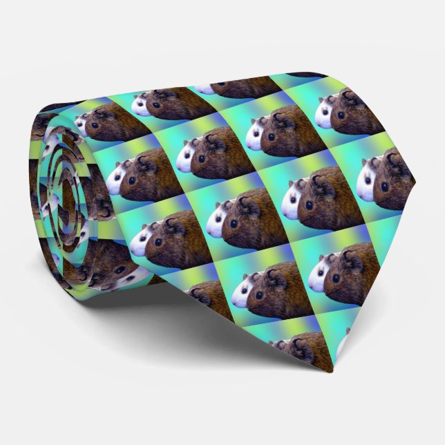 Brown och White Guinea Grisar, Neck Tie Slips (Rullad)