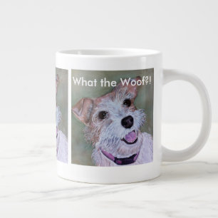 BROWN OCH WHITE JACK RUSSELL EXTRA STORE MUGG JUMBO MUGG