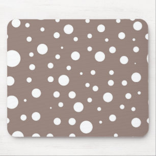 Brown och White Polka Dot Musmatta